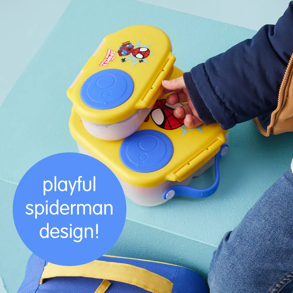 B.Box Snack Box for Kids – Leak-Proof container, 2 Compartments, BPA-Free, Easy to Open & Carry – Multicolour