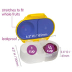 B.Box Snack Box for Kids – Leak-Proof container, 2 Compartments, BPA-Free, Easy to Open & Carry – Multicolour