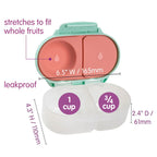 B.Box Snack Box for Kids – Leak-Proof container, 2 Compartments, BPA-Free, Easy to Open & Carry – Multicolour