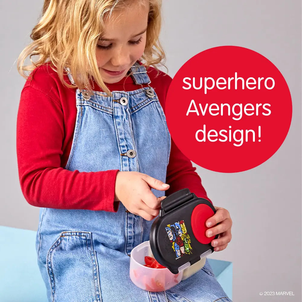 B.Box Snack Box for Kids – Leak-Proof container, 2 Compartments, BPA-Free, Easy to Open & Carry – Multicolour