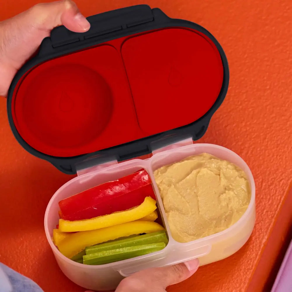 B.Box Snack Box for Kids – Leak-Proof container, 2 Compartments, BPA-Free, Easy to Open & Carry – Multicolour
