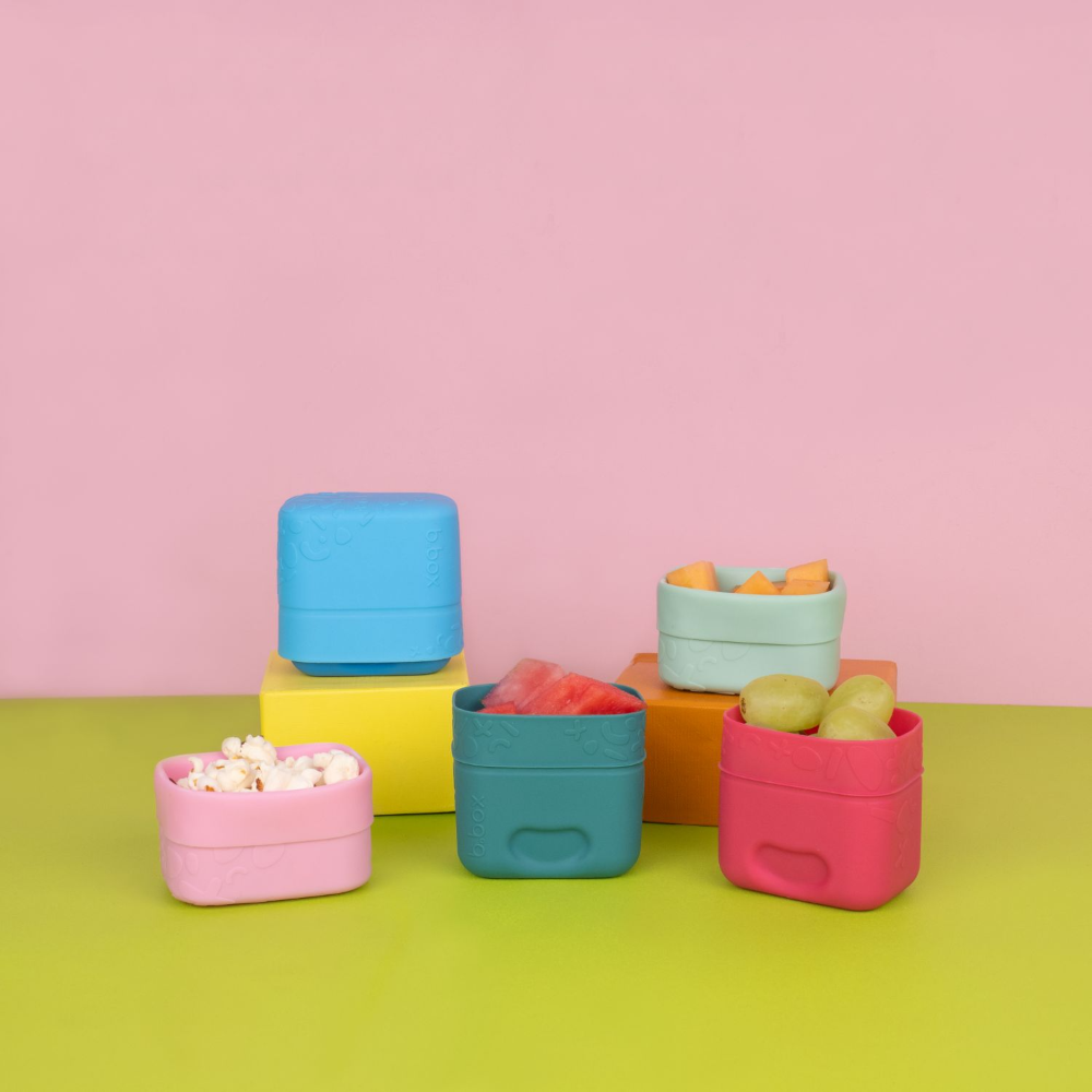 B.Box Silicone Snack Cups - Foldable & Multi-Use Cups for Lunchboxes (Pack of 2)
