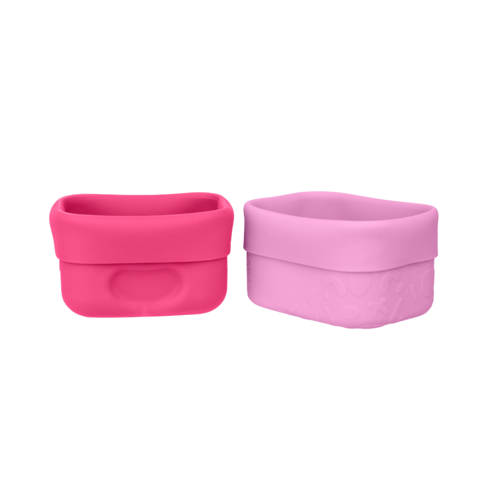 B.Box Silicone Snack Cups - Foldable & Multi-Use Cups for Lunchboxes (Pack of 2)