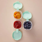 B.Box Snack Tubs - Leakproof, Reusable & Portable Snack Containers Pack of 3 - Forest Green