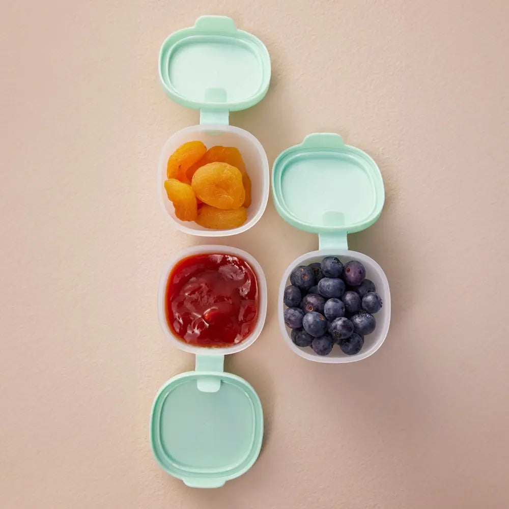 B.Box Snack Tubs - Leakproof, Reusable & Portable Snack Containers Pack of 3 - Forest Green