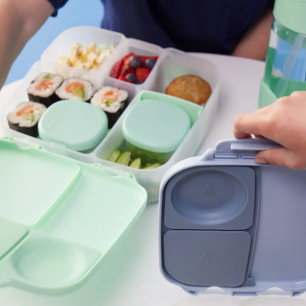 B.Box Snack Tubs - Leakproof, Reusable & Portable Snack Containers Pack of 3 - Forest Green
