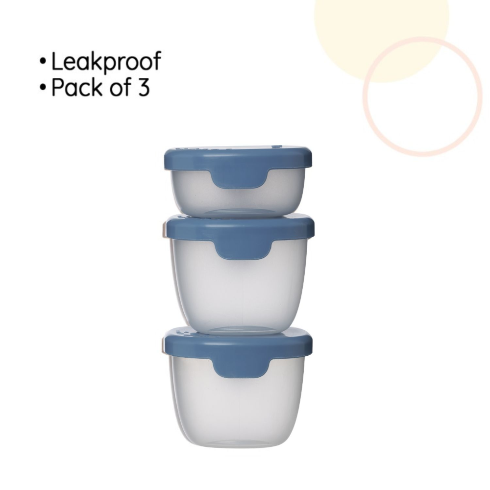 B.Box Snack Tubs - Leakproof, Reusable & Portable Snack Containers Pack of 3