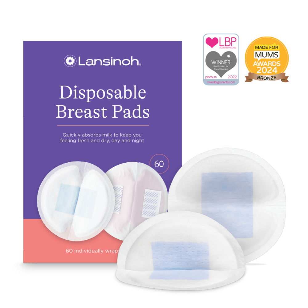 Lansinoh Disposable Nursing Breast Pads - Prevent Leakage, Soft & Skin Friendly, Maximum Absorbency, Individually Wrapped for Convenience