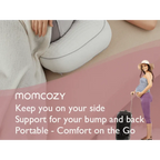 Momcozy Pregnancy Wedge Pillow for Belly Support | Memory Foam - White
