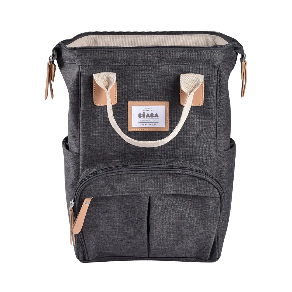 Beaba Wellington Diaper Bag – Stylish Backpack for Moms & Dads – Large Capacity Baby Bag with Changing Mat, Insulated Bottle Holder, Multiple Pockets, Durable, Water-Resistant – Travel & Everyday Use