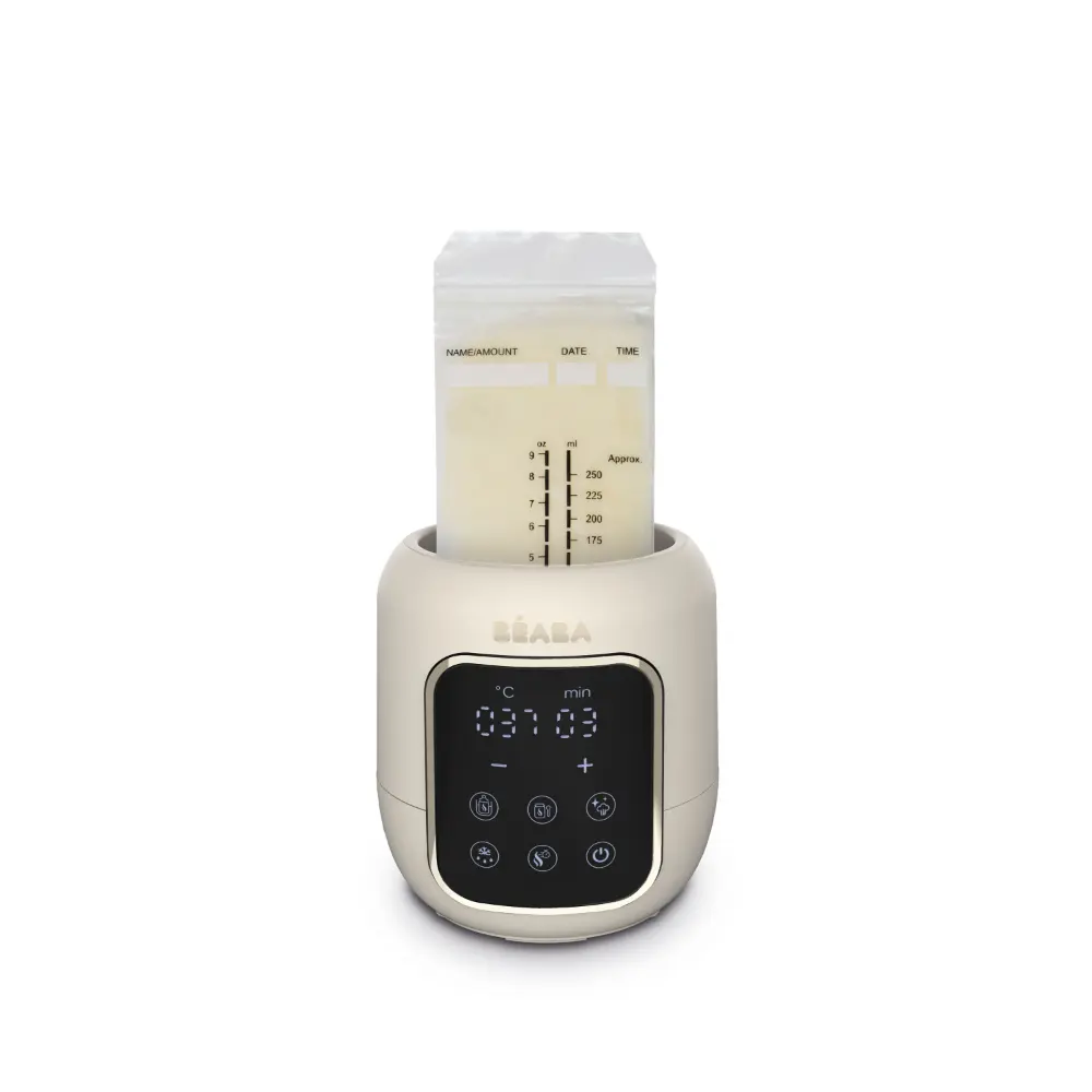 Beaba Multi Milk 5-in-1 Baby Bottle Warmer, Gentle Breast Milk Heating, Fast Steam Mode, Defrost & Baby Food Warmer with LED Display, Touch Screen & Adjustable Timer, Portable, 0m+