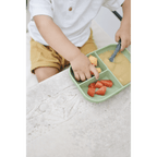 Beaba Silicone Suction Divided Plate for Babies and Toddlers - Ergonomic Design, Non-Slip, Unbreakable, Dishwasher & Microwave Safe, Self Feeding Baby Plate, Easy to Clean, BPA-Free, Mealtime Essential, 4M+