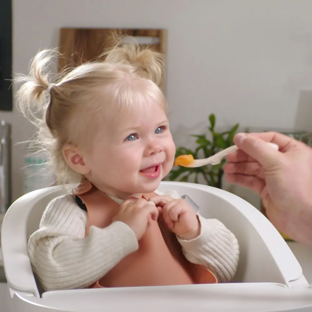 Beaba Silicone Waterproof Baby Feeding Bib with Food Catcher Pocket, BPA-Free, Easy to Clean, 4M+