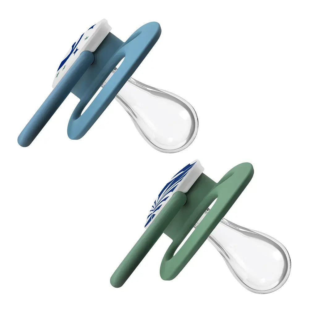 Dr. Brown's Advantage Pacifier, Stage 2, Glow in the Dark, Blue Nature, 2-Pack (PA22004-P4.R1)