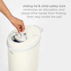 Ubbi Diaper Pail - Matte Ivory