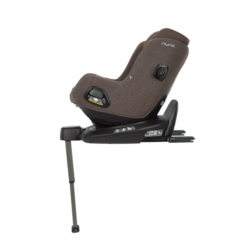 Nuna Pruu Baby Car Seat-Convertible Car Seat-360° Rotation-5 Position Reclining Seat-Integrated Rebound Bar to Minimize Rotation During Impact-2 Years Warranty-For 0 to 4Y (Upto 19Kg) - Chestnut