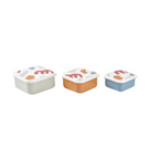 Beaba Snack Box - Easy-to-Open Lids, Stackable, Lightweight, Leak-Resistant, Ideal for Kids Lunches & Snacks Containers and Microwave Safe, Travel Friendly, Set of 3, (500ml, 350ml, 230ml), Multicolor