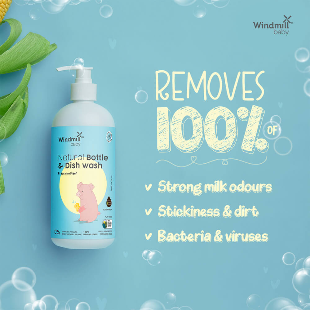Windmill Baby Natural Bottle & Dish Wash - 450ml