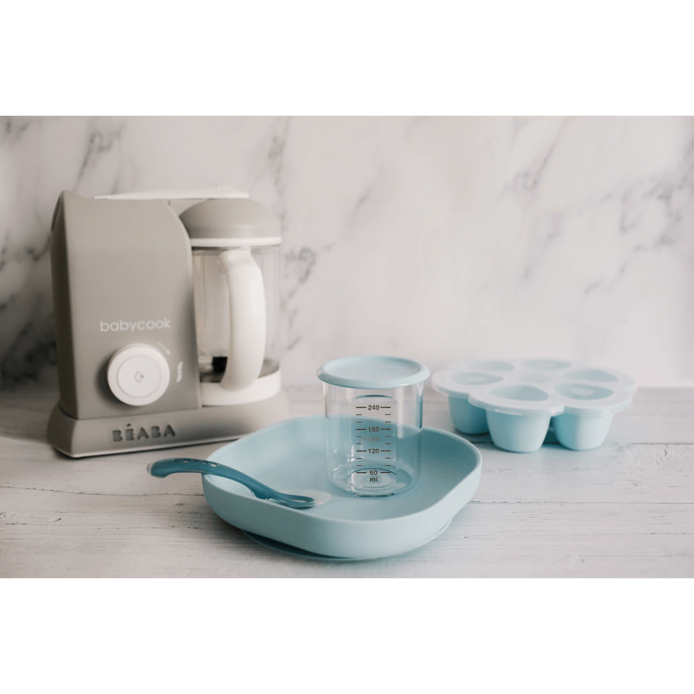 Beaba Silicone Suction Plate for Babies and Toddlers - Ergonomic Design, Non-Slip, Unbreakable, Dishwasher & Microwave Safe, Self Feeding Baby Plate, Easy to Clean, BPA-Free, Mealtime Essential, 4M+
