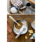 Beaba 1st Stage Soft Silicone Spoon - Set of 2, Baby Led Weaning Self Feeding Training Spoon with Ultra Soft Tip, Gum Friendly, Ergonomic Handles, Easy to clean, BPA Free, 4m+
