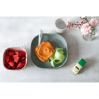 Beaba Silicone 4 Piece Baby Meal Set – Suction Plate, Suction Bowl, Anti-Slip Cup & 2nd Stage Spoon, Non-Slip, Unbreakable, Easy to Clean, BPA-Free Baby Feeding Set for Mess-Free Mealtime Essentials, 4M+