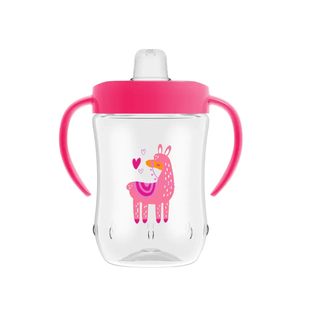 Dr. Brown's Soft-Spout Toddler Cup w/ Handles - Pink Llama - 270 ml