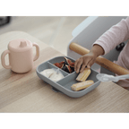 Beaba Silicone 3 Piece Learning Set – Suction Divided Plate, Silicone Learning Cup & 2nd Stage Spoon, Non-Slip, Unbreakable, Easy to Clean, BPA-Free Baby Feeding Set for Mess-Free Mealtime Essentials, 4M+
