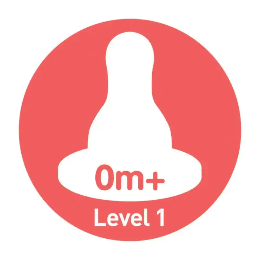 Dr. Brown's Natural Flow Narrow Baby Bottle Silicone Level 1 Nipple, 2-Pack
