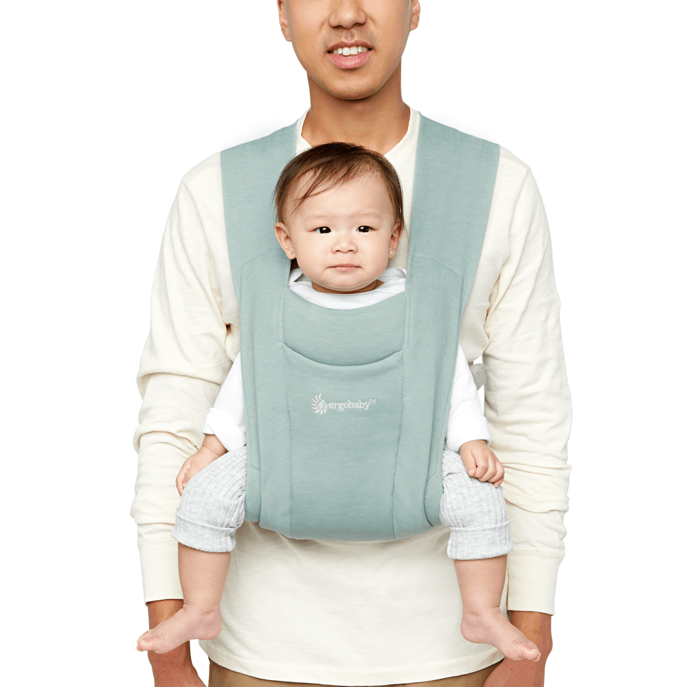 Ergobaby Embrace Newborn Baby Carrier, Soft, Cosy & Lightweight Newborn Ready Carrier, Ergonomic “M” Position, Padded Head & Neck Support, Adjustable Waistbelt & Cross Straps, 2 Carry Positions, Easy to Use, 3-11 Kgs, 0-12 Months