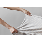 Ergobaby Aura Baby Wrap Carrier – Soft & Breathable Sling for Newborns, Lightweight Elastic Fabric for Womb-Like Comfort, Easy to Tie with Guiding Edge, Compact with Built-in Pouch, Ergonomic & Hip-Healthy, Birth - 12 Months, Grey Stripes