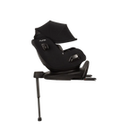 Nuna PRUU Aire Infant Car Seat|Convertible (Forward & Rear Facing)|360 Degrees Rotation with Base|Retractabe Sun Canopy|Moisture Absorbing Airy Mesh|5 Positions Recline In Both Mode|For 0 to 4Y|Upto 19 Kg - Caviar