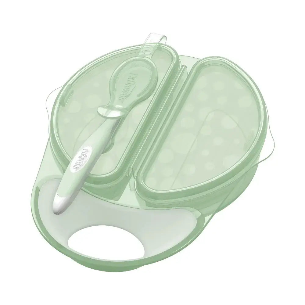 Dr. Brown’s Travel Fresh Bowl and Spoon - Light Green -1 Pack