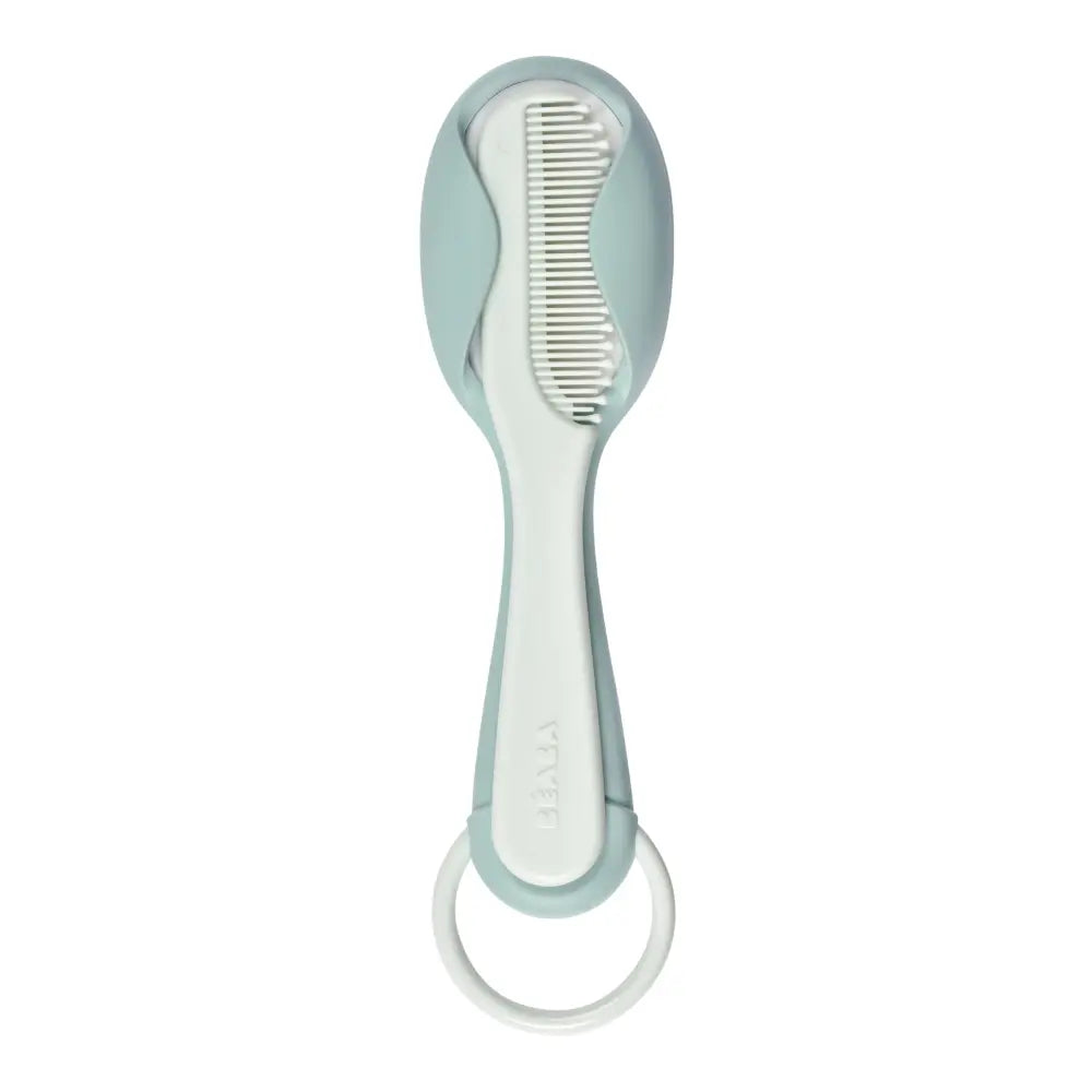 Beaba Baby Brush & Comb Set for Newborns & Toddlers, Soft Bristle Hair Brush & Gentle Comb with Ergonomic Easy-Grip Handles,Baby Grooming Kit & Hair Care Accessory, 0m+
