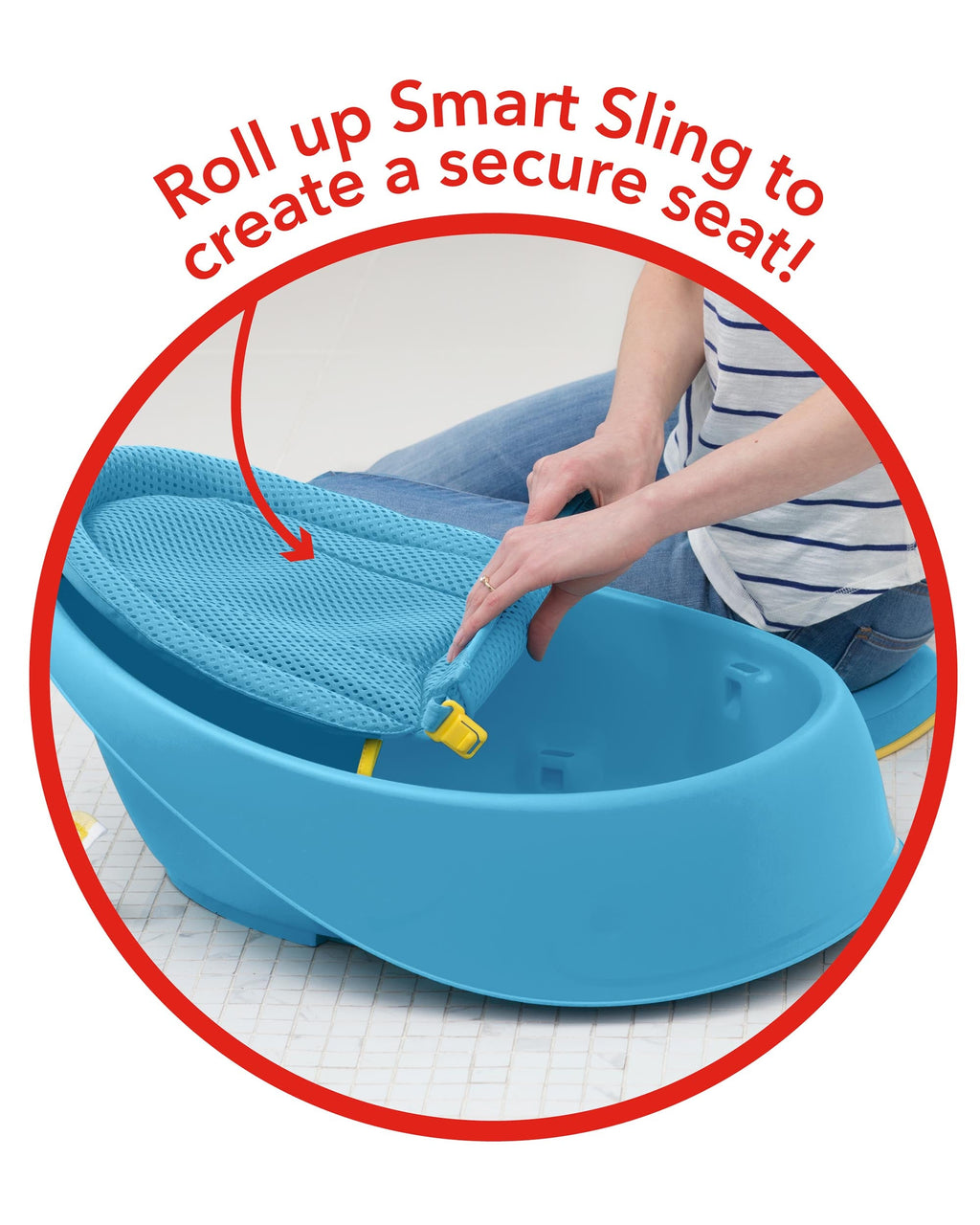 Skip Hop Moby Smart Sling Non Slip 3 Stage Bath Tub