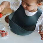 Beaba Silicone Waterproof Baby Feeding Bib with Food Catcher Pocket, BPA-Free, Easy to Clean, 4M+