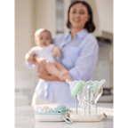 Momcozy Weaning Accessories Push-Press Design Bottle Brush Kit - Classic Style Green