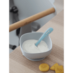 Beaba 2nd Stage Silicone Spoon - Baby Led Weaning Self Feeding Training Spoon with Ultra Soft Tip, Gum Friendly, Ergonomic Handles, BPA Free, 8m+