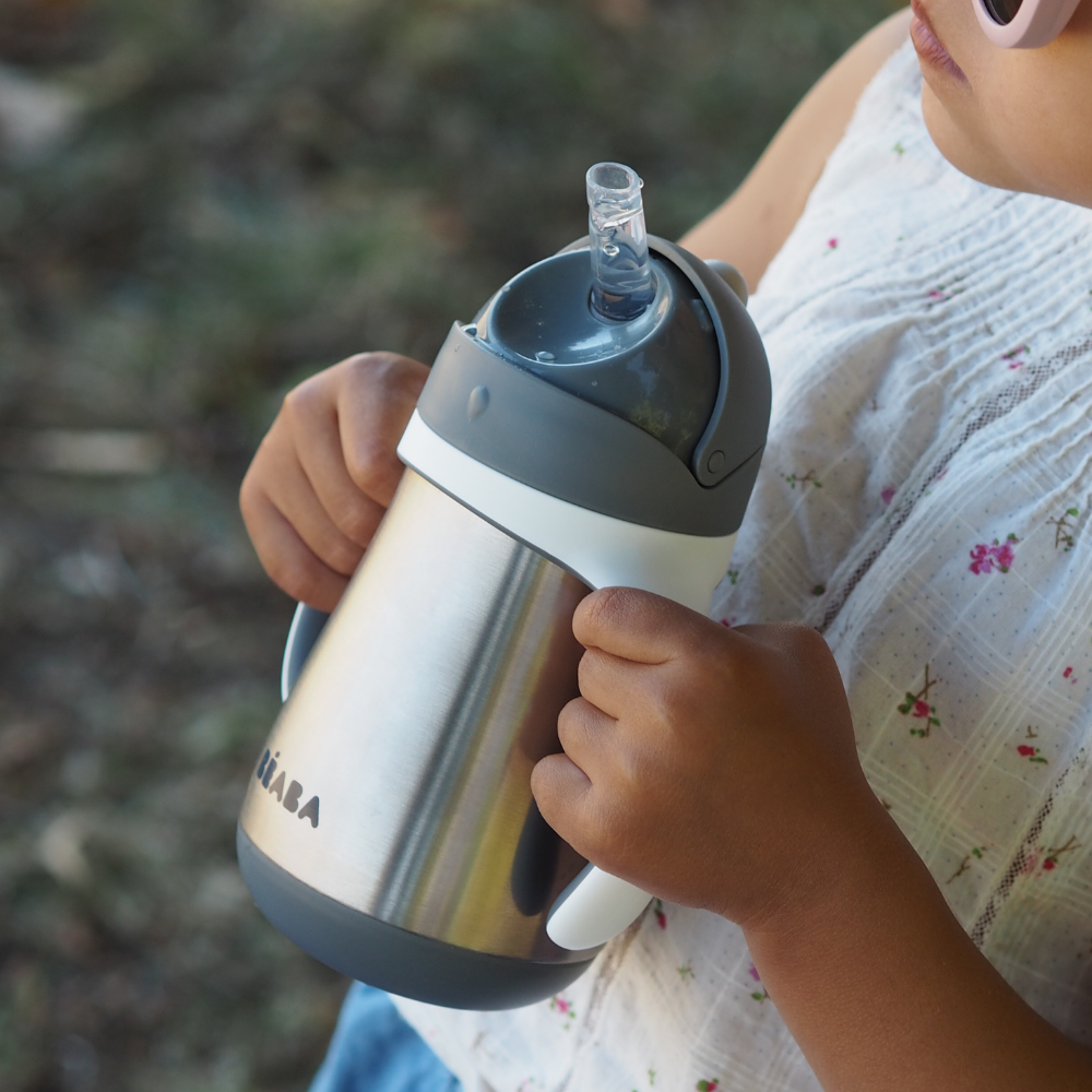Beaba Stainless Steel Straw Cup - 250 ml