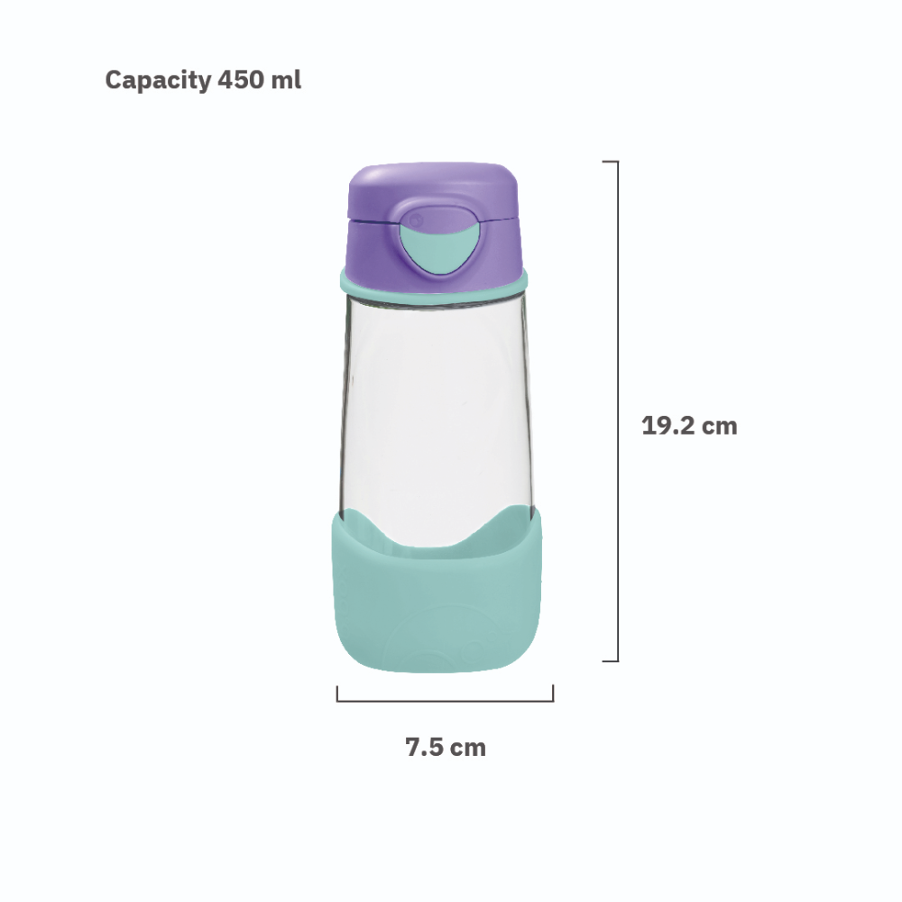 B.Box Flip Top Lid Spout Drink Bottle for kids - Leak Proof & Easy to Carry 450ml