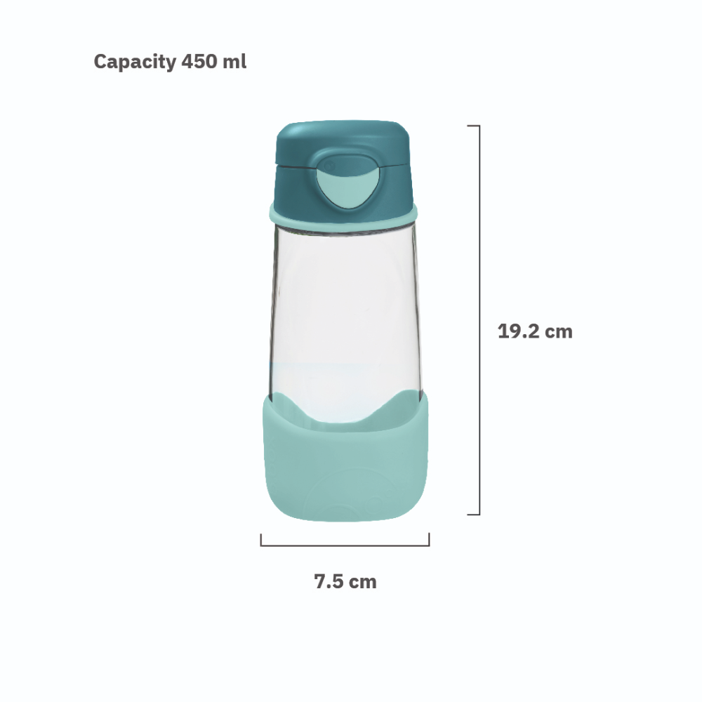 B.Box Flip Top Lid Spout Drink Bottle for kids - Leak Proof & Easy to Carry 450ml
