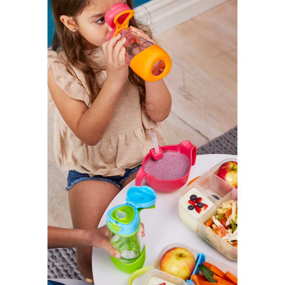 B.Box Flip Top Lid Spout Drink Bottle for kids - Leak Proof & Easy to Carry 450ml