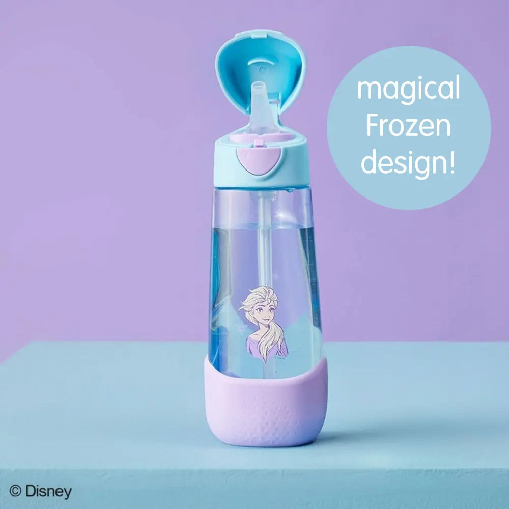 B.Box Disney Frozen Tritan Straw Water Bottle for Kids – 600ml, Durable & Spill-Proof, BPA-Free, Easy Grip Design – Multicolour