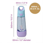 B.Box Disney Frozen Tritan Straw Water Bottle for Kids – 600ml, Durable & Spill-Proof, BPA-Free, Easy Grip Design – Multicolour