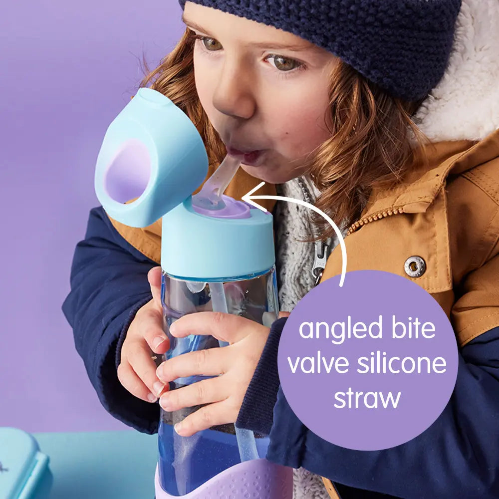 B.Box Disney Frozen Tritan Straw Water Bottle for Kids – 600ml, Durable & Spill-Proof, BPA-Free, Easy Grip Design – Multicolour