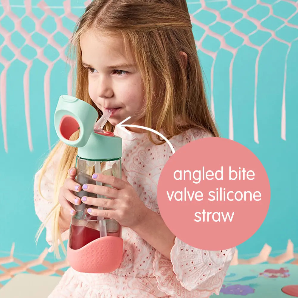 B.Box Disney Little Mermaid Tritan Straw Water Bottle for Kids – 600ml, Durable & Spill-Proof, BPA-Free, Easy Grip Design – Multicolour