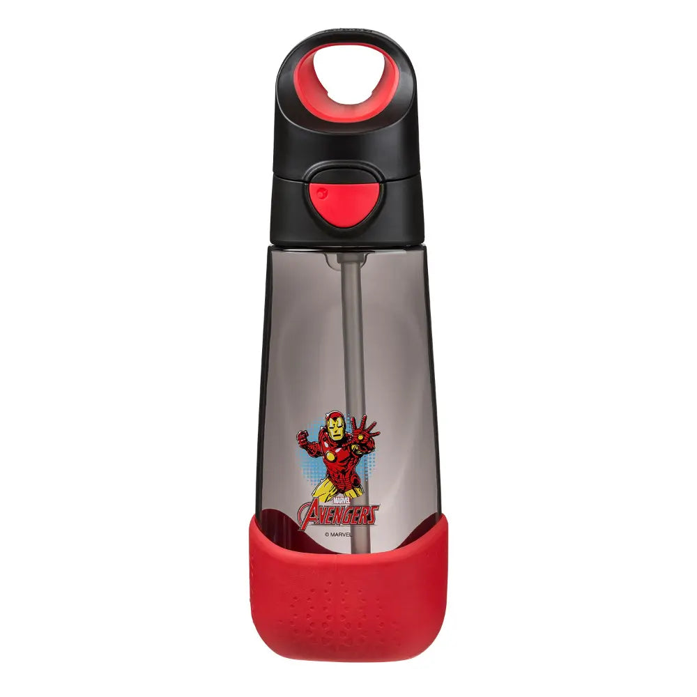 B.Box Avengers Tritan Straw Water Bottle for Kids – 600ml, Durable & Spill-Proof, BPA-Free, Easy Grip Design – Multicolour