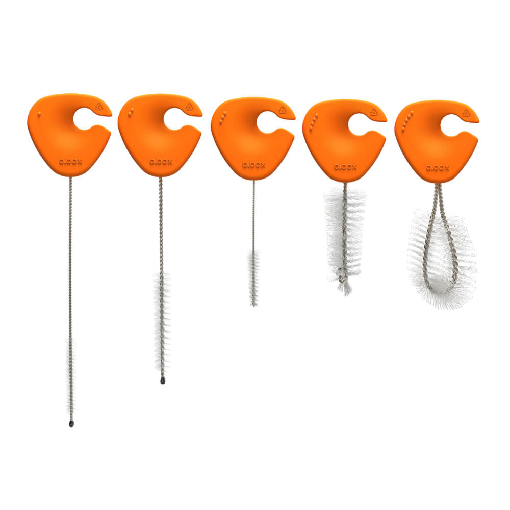 B.Box 5-in-1 Bottle & Straw Cleaning Brush Set- All in One Cleaning Solution for Sippy Cups & Bottles