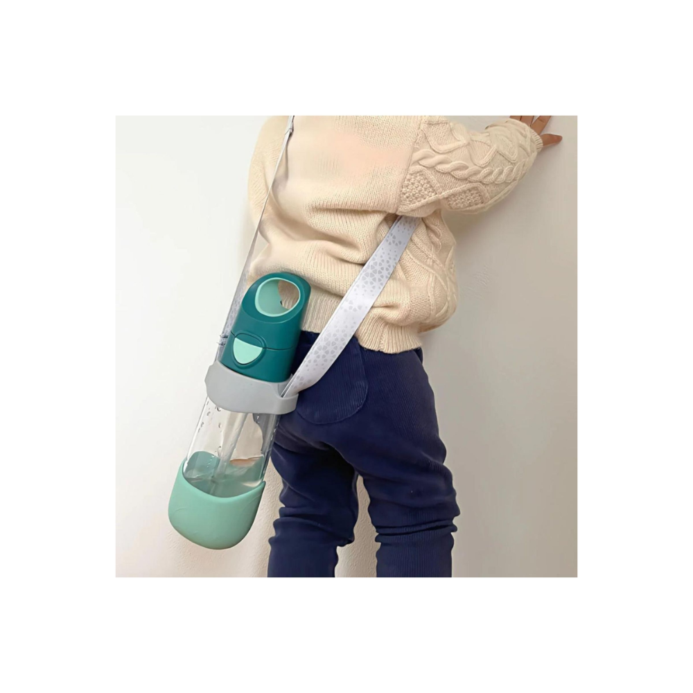 B.Box Bottle Carrier with Adjustable Strap – Durable & Machine Washable Recycled Materials - Cool Grey