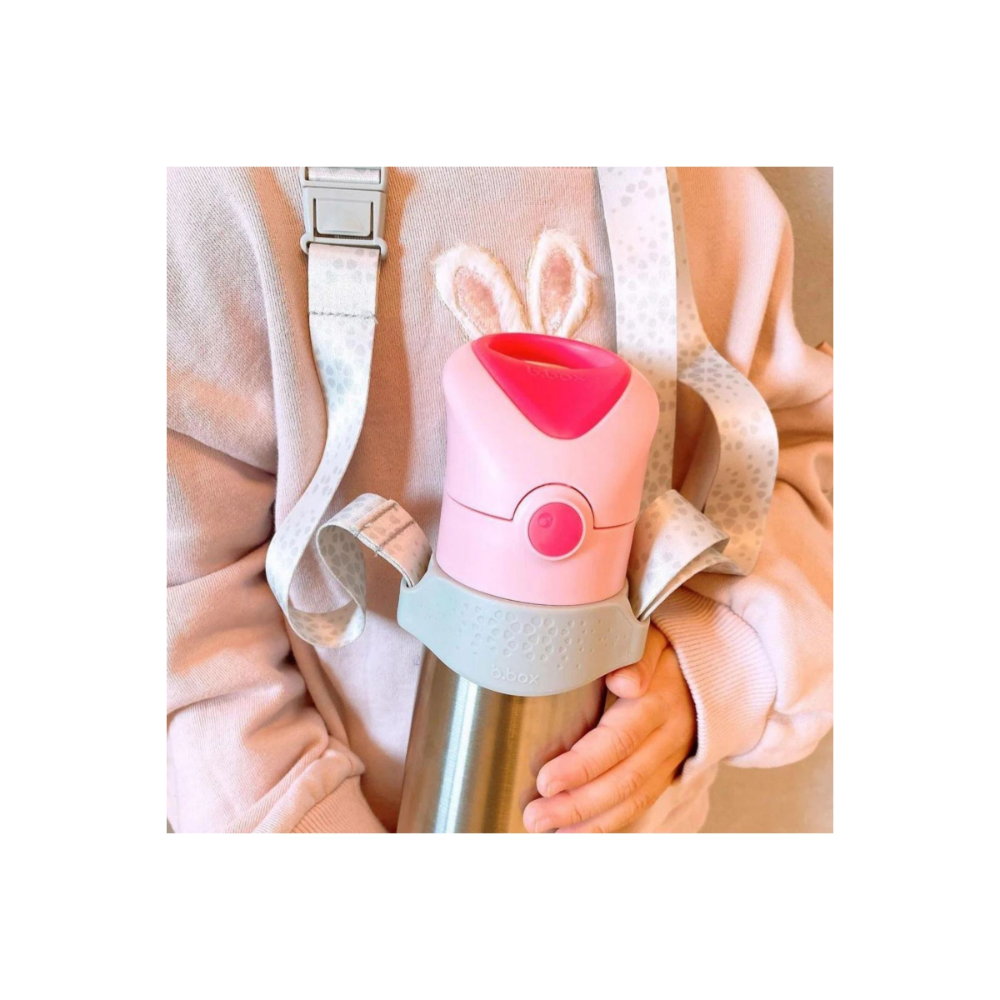 B.Box Bottle Carrier with Adjustable Strap – Durable & Machine Washable Recycled Materials - Cool Grey