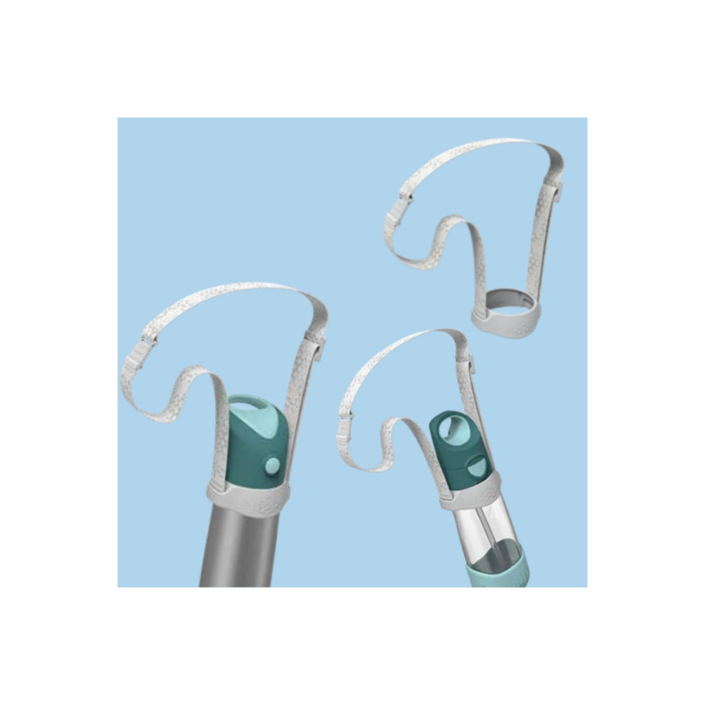 B.Box Bottle Carrier with Adjustable Strap – Durable & Machine Washable Recycled Materials - Cool Grey
